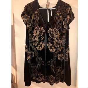 Free People Black Velvet Dress- Size: small